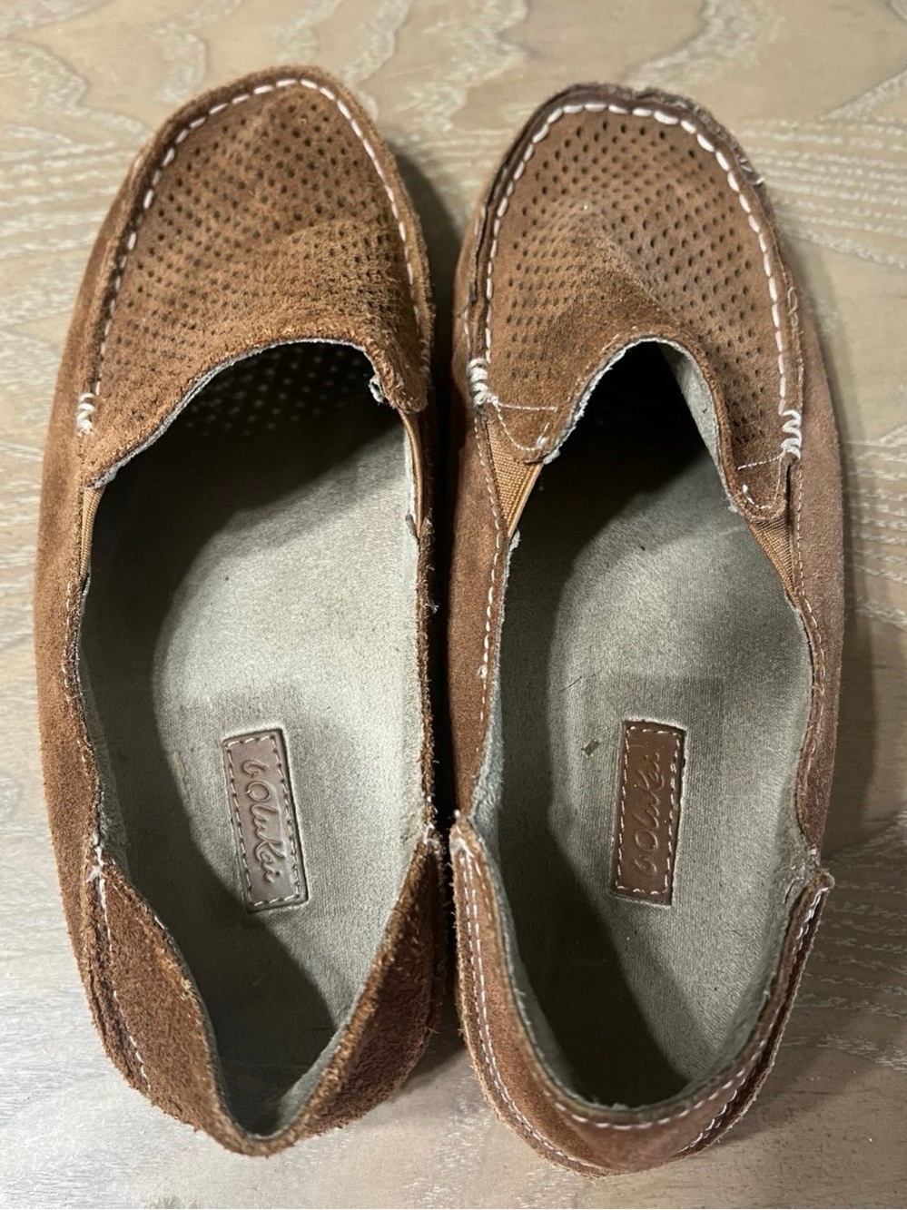 OluKai Nohea Perf Slip On Loafers BLUE & BROWN size 7 LOT - Picture 11 of 14